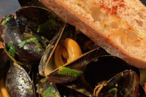 Mussels in a Tapas dish at Tan Bueno in Sandwich